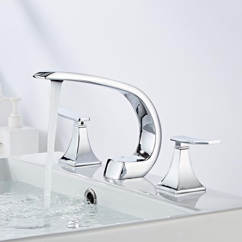 

Tuqiu Смеситель для ванной комнаты, золотой, широко распространенный, смеситель для раковины, черный кран, роскошный смеситель для раковины из розового золота, смеситель для горячей и холодной воды для душа, кран для раковины