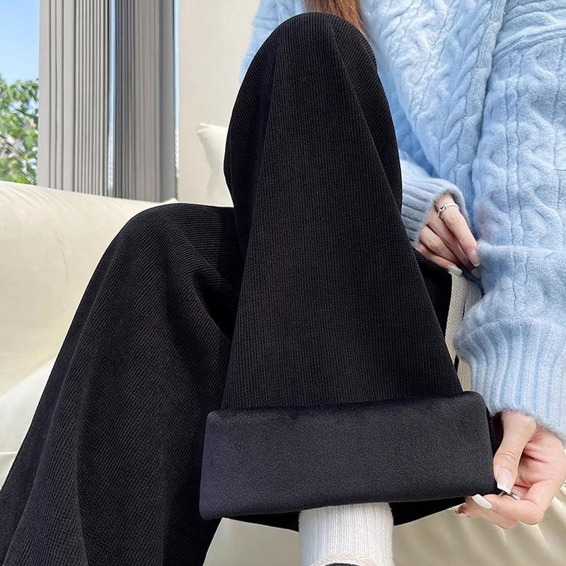 

Женские теплые джоггеры с флисовой подкладкой на осень и зиму, однотонные спортивные штаны на кулиске, незаменимые для улицы осенью/зимой S