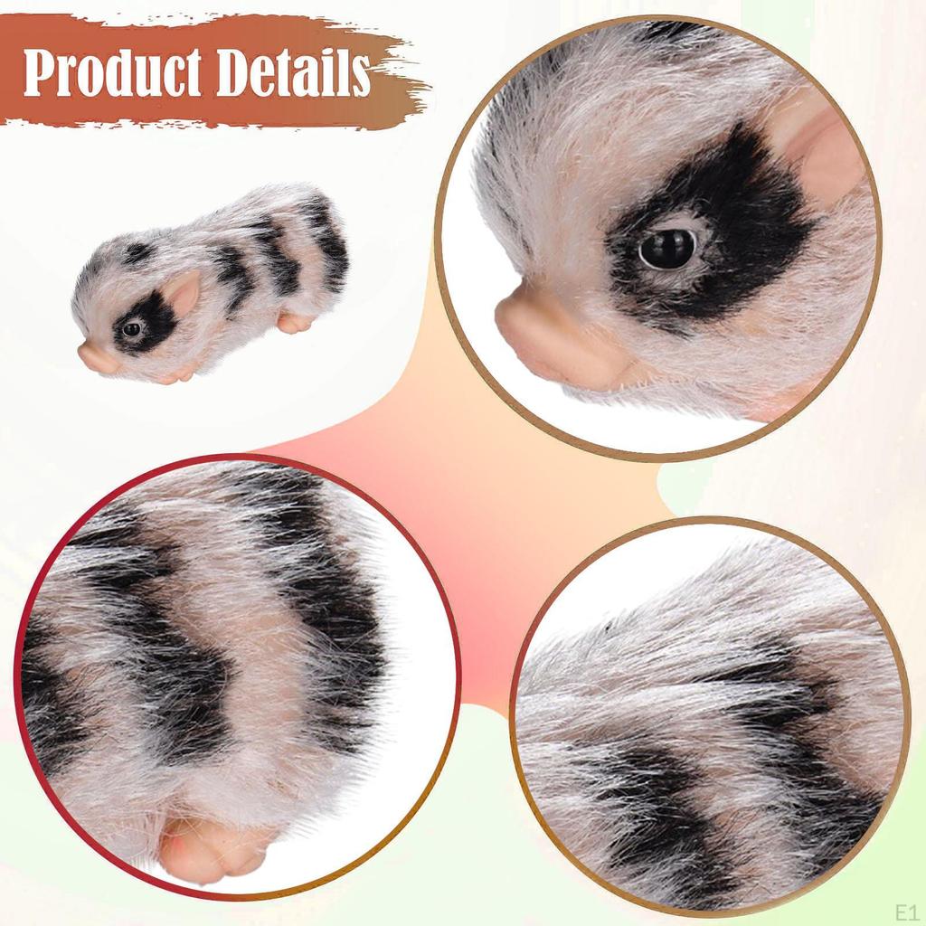Silicone Pig Mini Doll Soft Decor Cute Photography Prop Interactive Educational Tool