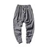 Men Ninth Pants Ankle-banded Straight Thin Side Pockets Drawstring Plus Size Elastic Waist Solid Color Gym Traning Jogging Sweat