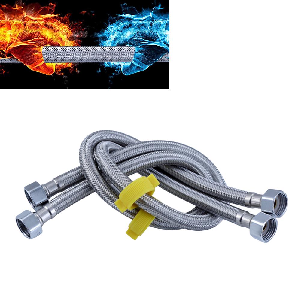 Buy 2 Pcs 60cm Water Heater Hose Connector Flexible Heavy Duty Pipe