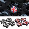 4pcs 54mm UK Flag Badge Car Wheel Center Hub Caps Auto Rim Cover Accessories For Mini JCW S Countryman R50 R55 R56 R57 R58