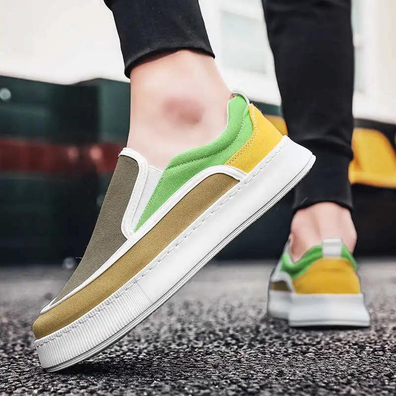 Fashion Soft Sole Appearance Increases Woman Shoes Yellow Casual Green Sneakers Ladies Skatista Tennis Sport Famous Brand Shoose