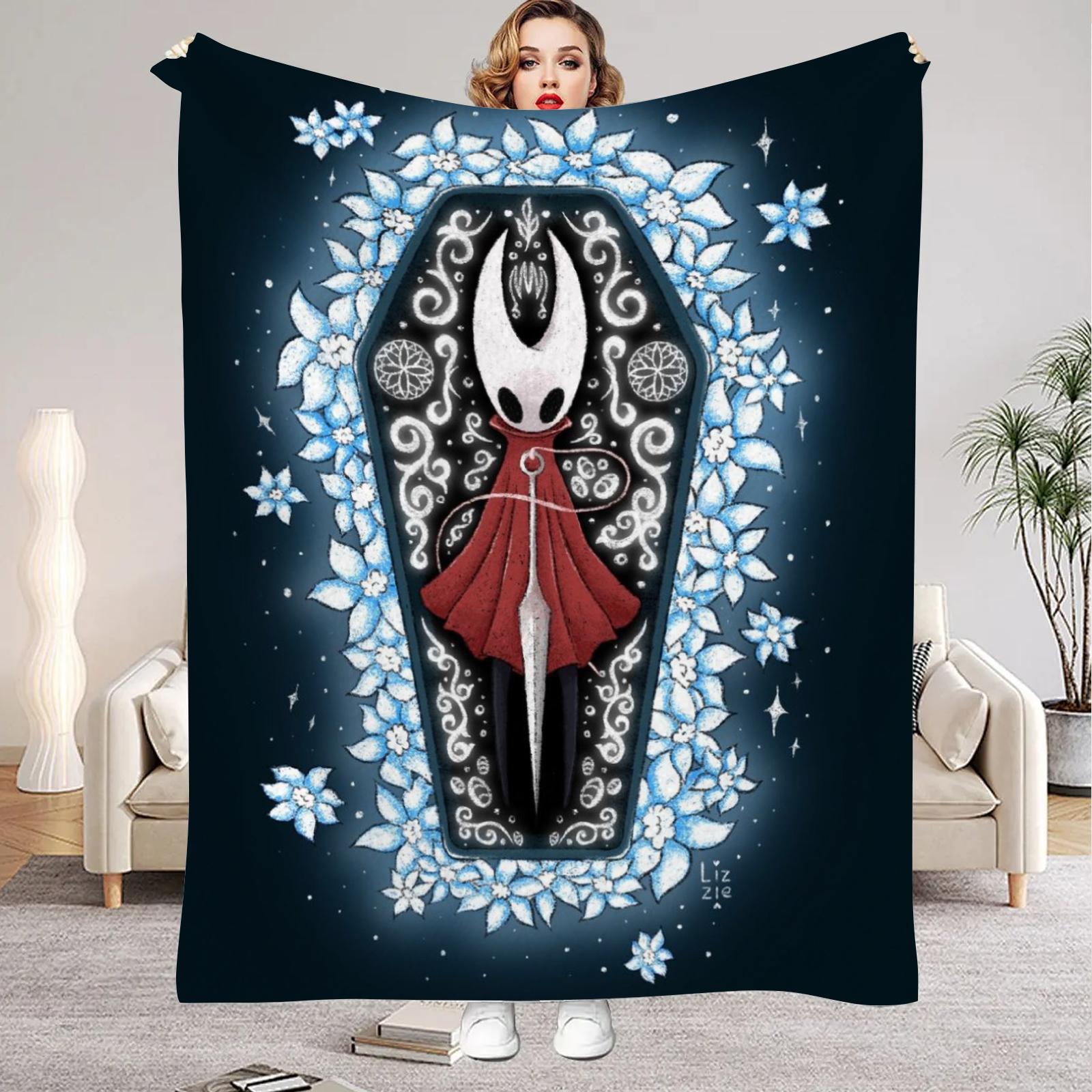 

1pc White Blanket Black Red Heart I LOVE YOU Print Comfortable Flannel Blanket for Home Living Room Bedroom Decor Birthday Gift 75x100cm (30x40inch)