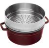 Cocotte Zwilling Staub, Round, with Steamer, 26 Cm, Grenadine, 5.2 L (40510-600-0)