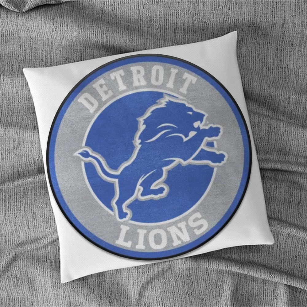 Decorative Pillowcases 40x40 Cushions for Living Room Detroit LionS Pillow Covers Decorative Sofa Cushion Cover Short Plush Bed