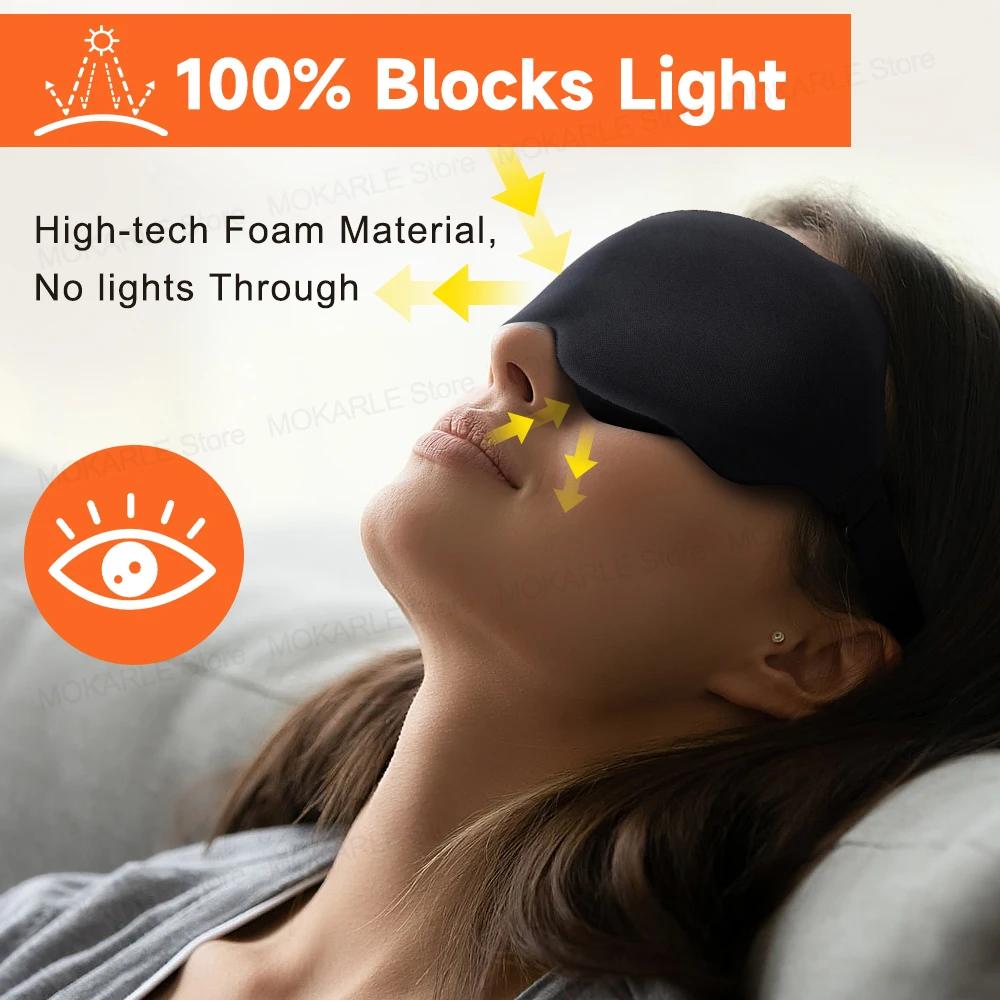 3D Sleep Mask Soft Sleeping Eye Aid Breathable Night Eyeshade for Relaxation And Eye Care Block out Light Travel Sleepmask