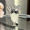 6Pcs Light Luxury Dessert Forks with Holder Stainless Steel Fruit Picks Storage Jar Set  Living Room