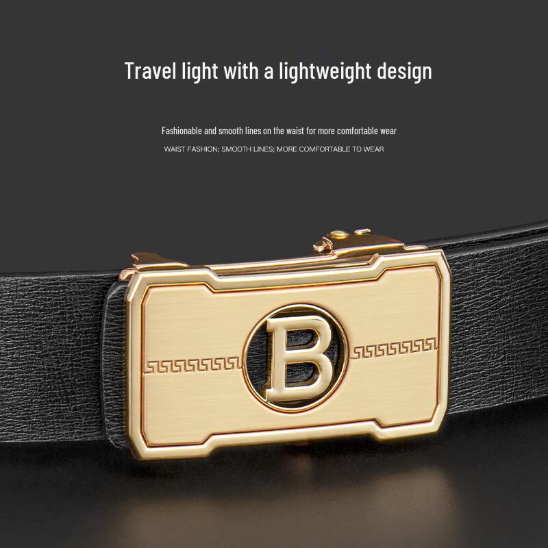 COW Men's Genuine Leather Automatic Buckle Belt