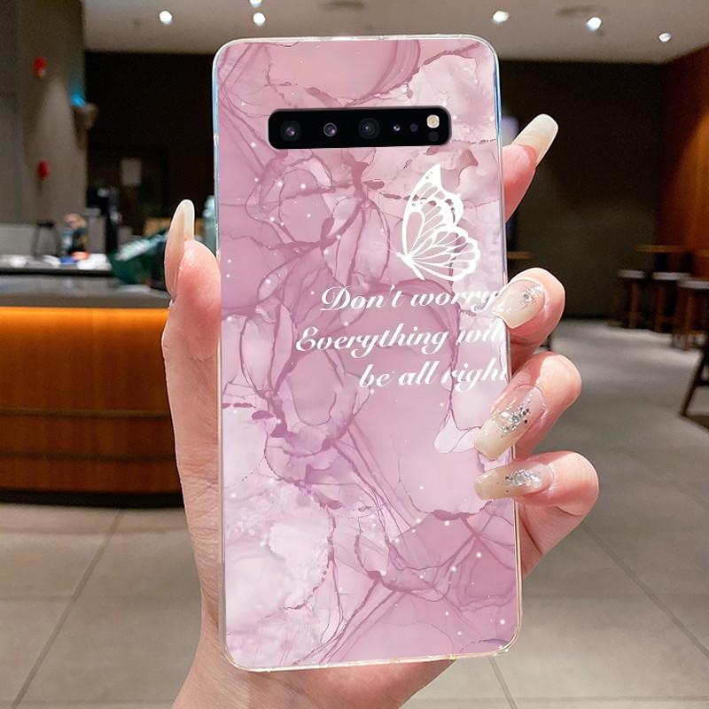

6.7 For Samsung S10 5G Case G977B G977N Clear Fashion Butterfly Flower Soft TPU Back Cover For Samsung Galaxy S10 5G Phone Case Galaxy S10 5G