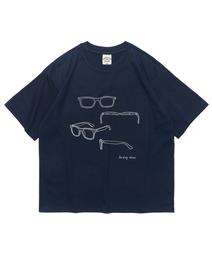 ANALOG MOOD Blueprint Glass Short Sleeve T-Shirt (Navy)