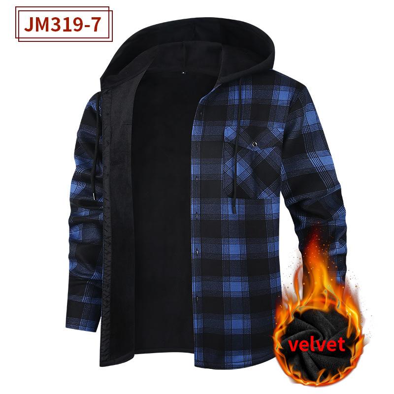 Camicia da uomo con fodera calda: Camicia a Quadri in Flanella Spessa Foderata in Pile – Camicia Intera Foderata in Pile da Uomo
