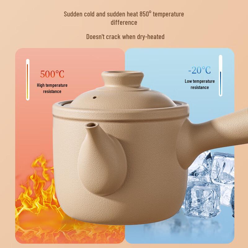 WUHE Tradiční čínská medicína Hliněný hrnec, 5,0 l