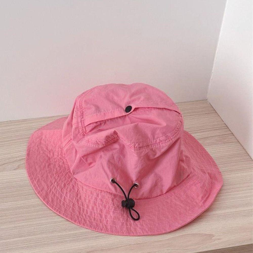 Candy Color Baby Sun Protection Cap Quick Dry Children Fishman Hat Casual Kids Bucket Hat  Summer