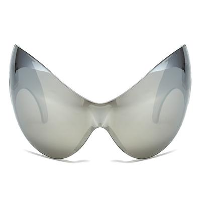 Gafas de Sol Deportivas de Montura Grande Integración de Personalidad Novedad Ojo de Gato Alienígena Gafas para Montar