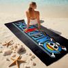 Classic Japanese Element Cartoon ONE PIECE Monkey D. Luffy Beach Towel Outdoor Camping Vacation Swimming Beach Towel Outdoor Absorbent Bath Towel Y15
