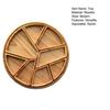 Wood Puzzle Serving Tray with 8 Removable Compartments Cocktail Party Platter for Fruits Cheese Nuts Elegant Kitchen Essential