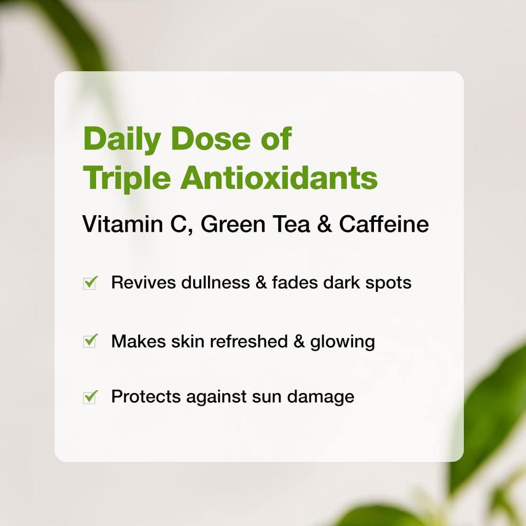 mCaffeine 15% Vitamin C Face Serum with Green Tea & Caffeine for Glowing, Even-Toned Skin - 3ml