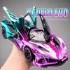 1/24 Apollo Project EVO Electroplated Sports Car Alloy Model Diecast Metal Racing Car Vehicles Home Trendy Toy Decorations Gifts