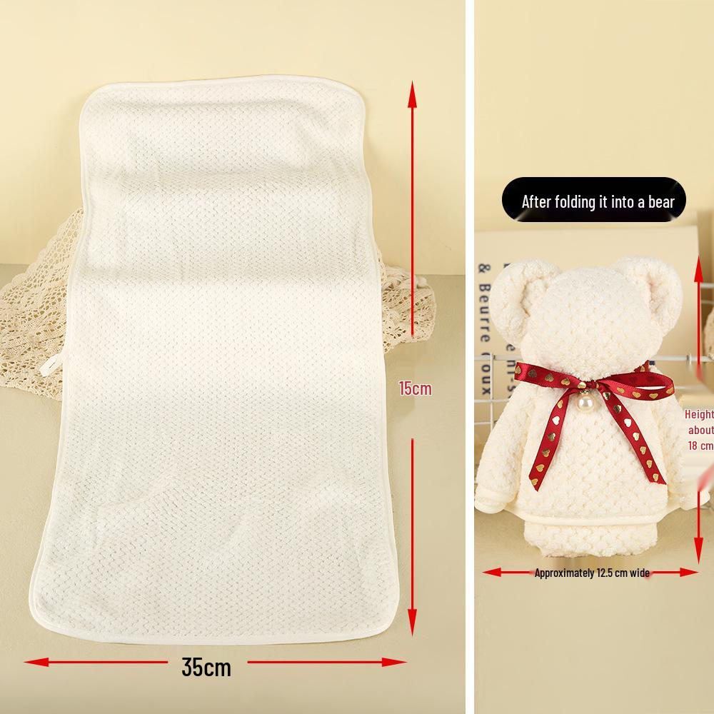 Little Bear Coral Fleece Towel Wedding & First Birthday Gift Box