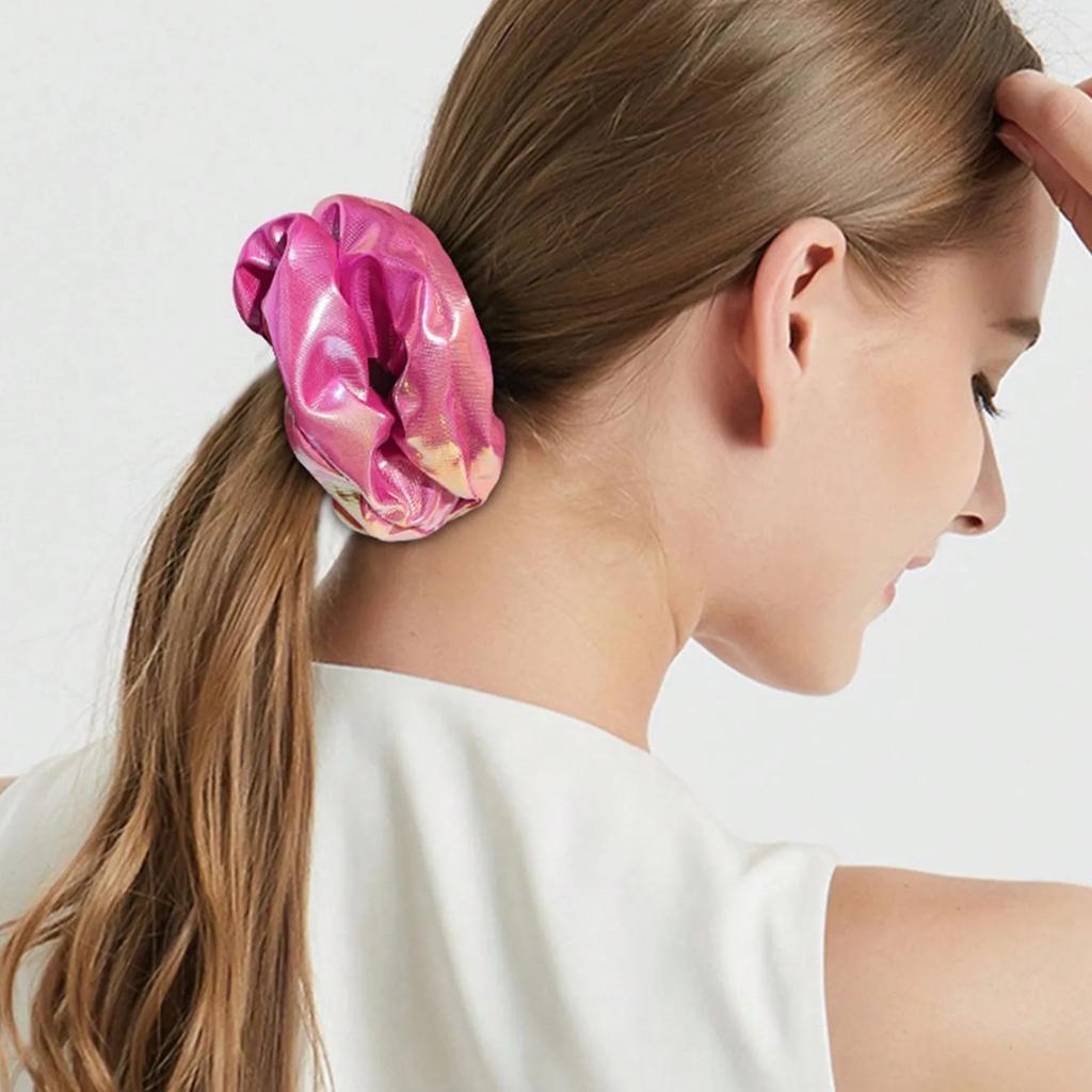 1pc Women's Multi Color Colorful PU Zipper Large Intestine Hair Ring Fashion Headband Hair Accessories Suitable for Parties