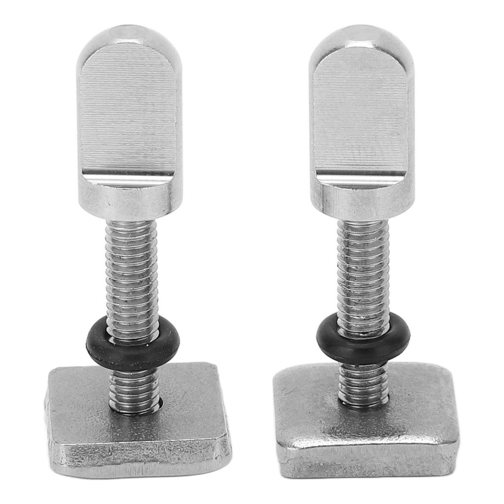 2Pcs Stainless Steel Fin Screw Plate Plug In Hand Tightening for Surfboard Longboard M4