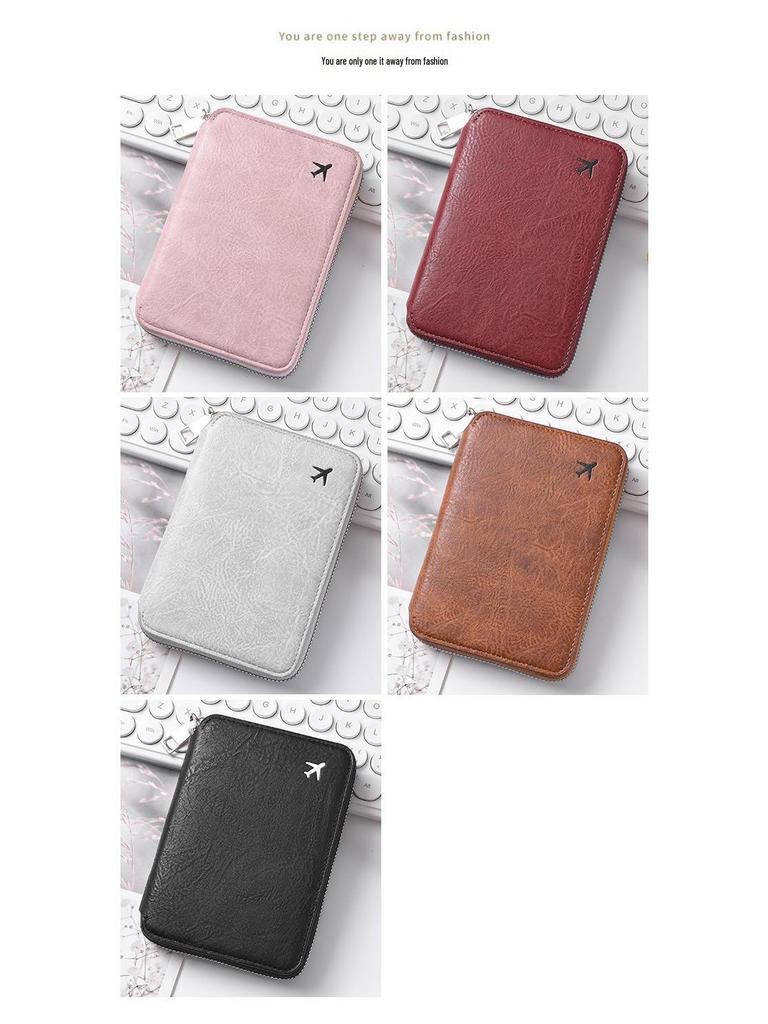 Cross-Border Large Capacity Travel Passport Holder with Zipper: Ticket and Card Storage, Customizable Logo