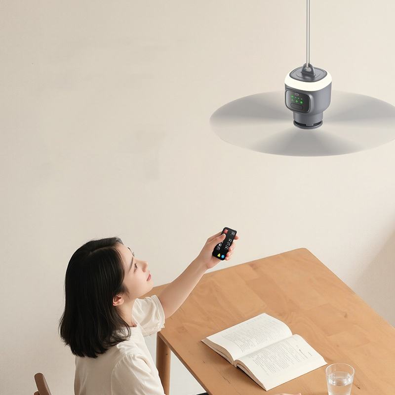 Xiaomi New Remote Control Mini Ceiling Fan USB Wireless Cooling Fan 12000mAh Portable LED Night Light Camping Fan with USB Ceiling Fan