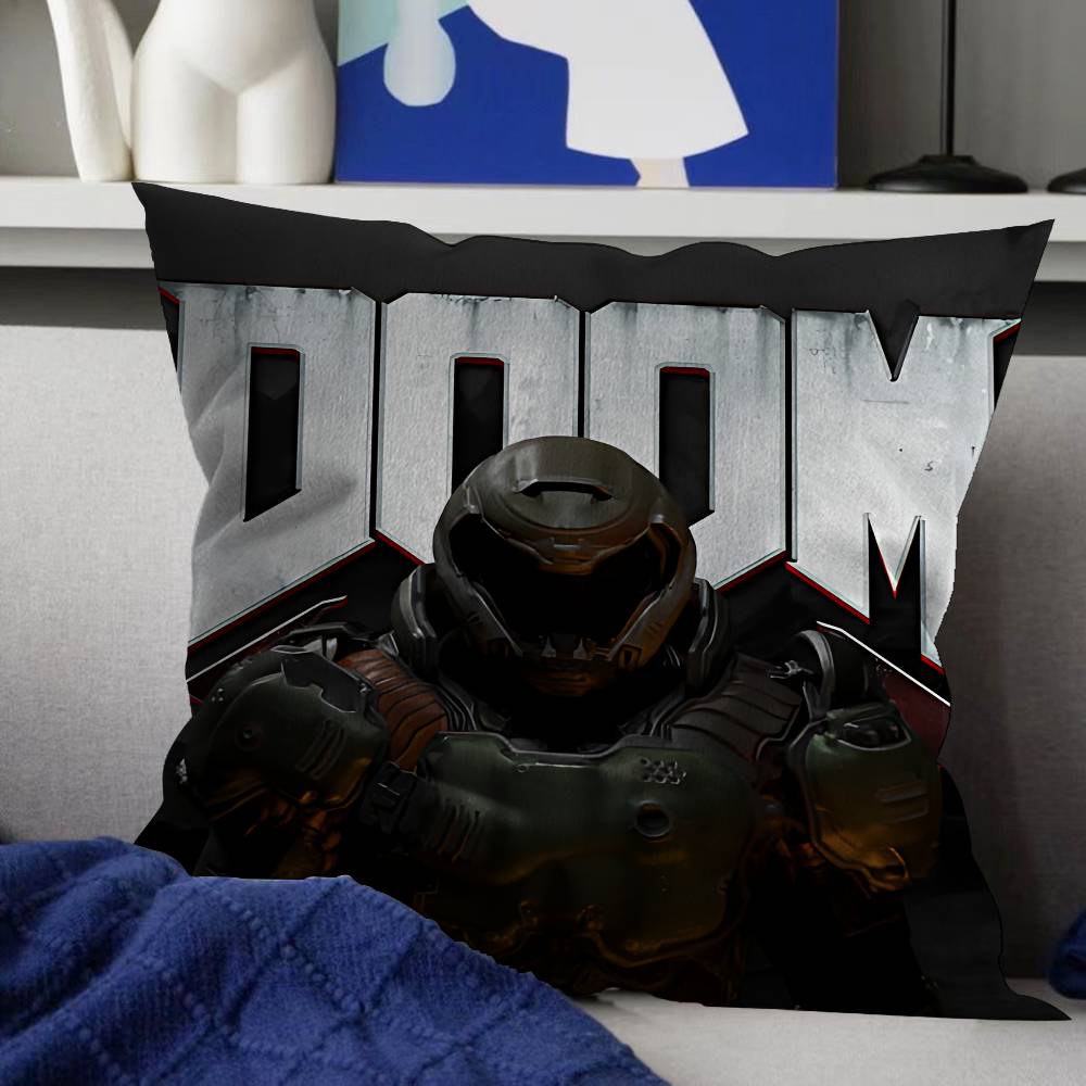 Shooting Game DDoom Office Cushion Pillowcase Car Cushion CoverXCM Lumbar Pillowcase Sofa Pillowcover
