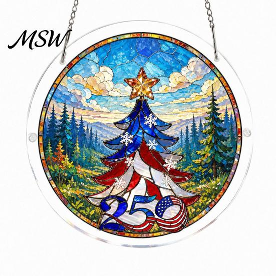 Light Refraction Sun Catcher Acrylic Puzzle Suncatcher, Colorful Window Hanging Ornament, 7.87 Inch Wall Art Decoration, Ideal for Gifting And
