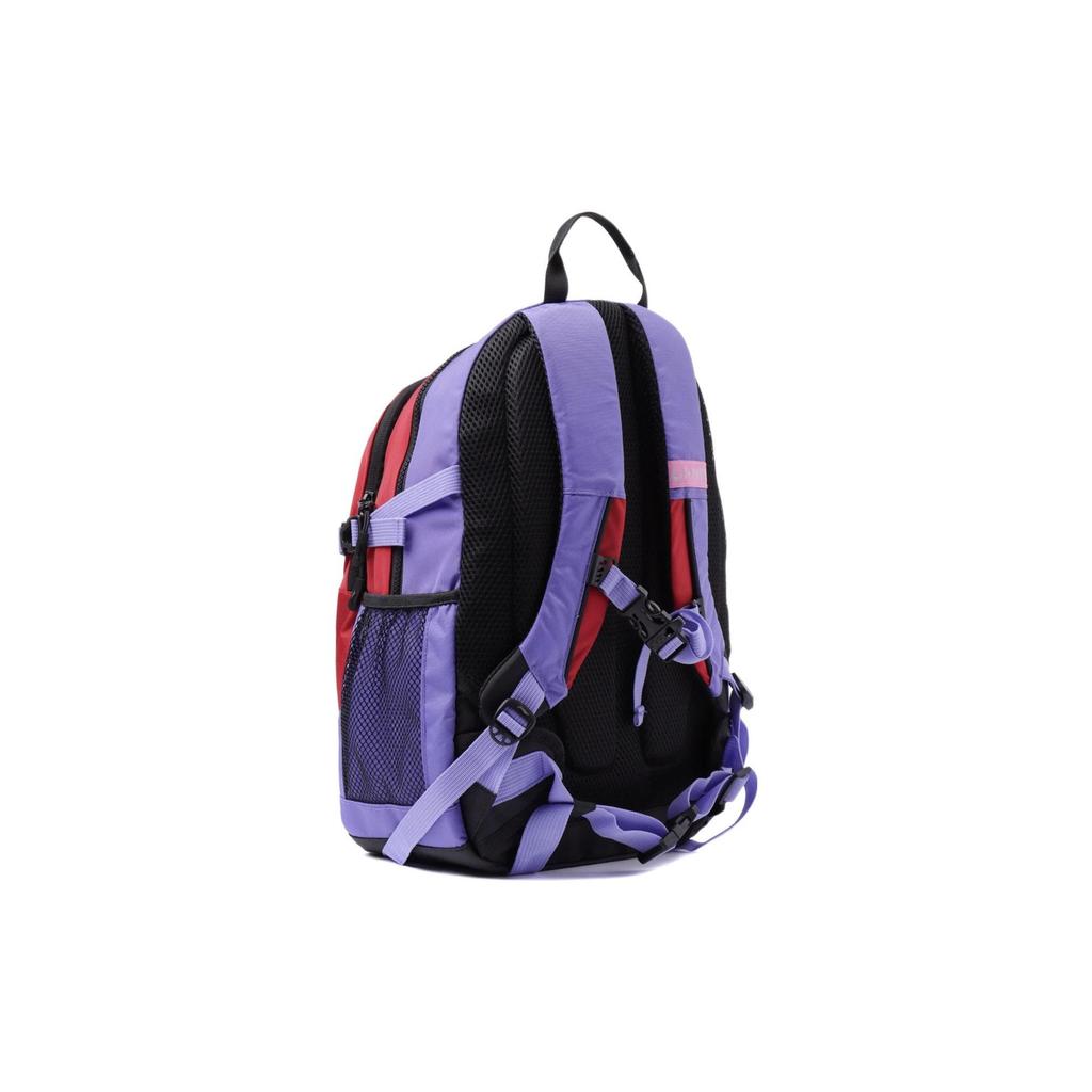 Zaino in Tessuto Li Ning per Bambini Color Block Grande Capacità Zaino per Bambini Rosso Viola YBSQ114-3