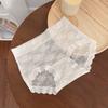 Damen Sommer Reiner Spitzenjacquard Blasennetz Wickel Hüfte Haut 10A Antibakterischer Schritt Taille Dreieck Slips