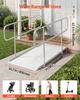 Wheelchair Ramp with Handrails, 1806 x 830 mm, Heavy Duty Wide Aluminum Wheelchair Ramp with Adjustable Legs, 453.6 kg Capacity, Portable Threshold