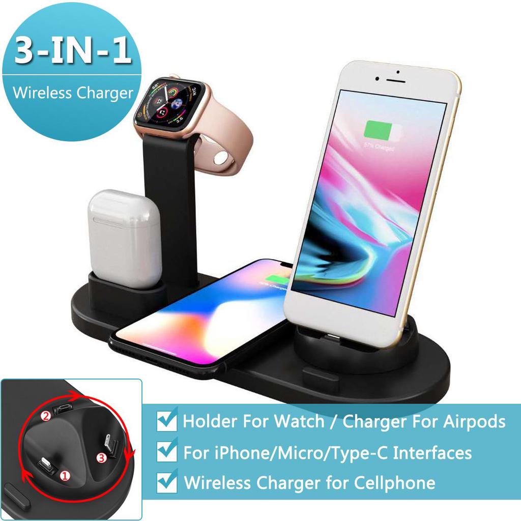 Buy For iPhone Airpod Apple Watch Docking Dock Station 3 In 1 Wireless