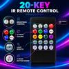 5050 RGB LED Strip Light Kit with Sound-Activated Controller and Remote, USB Powered