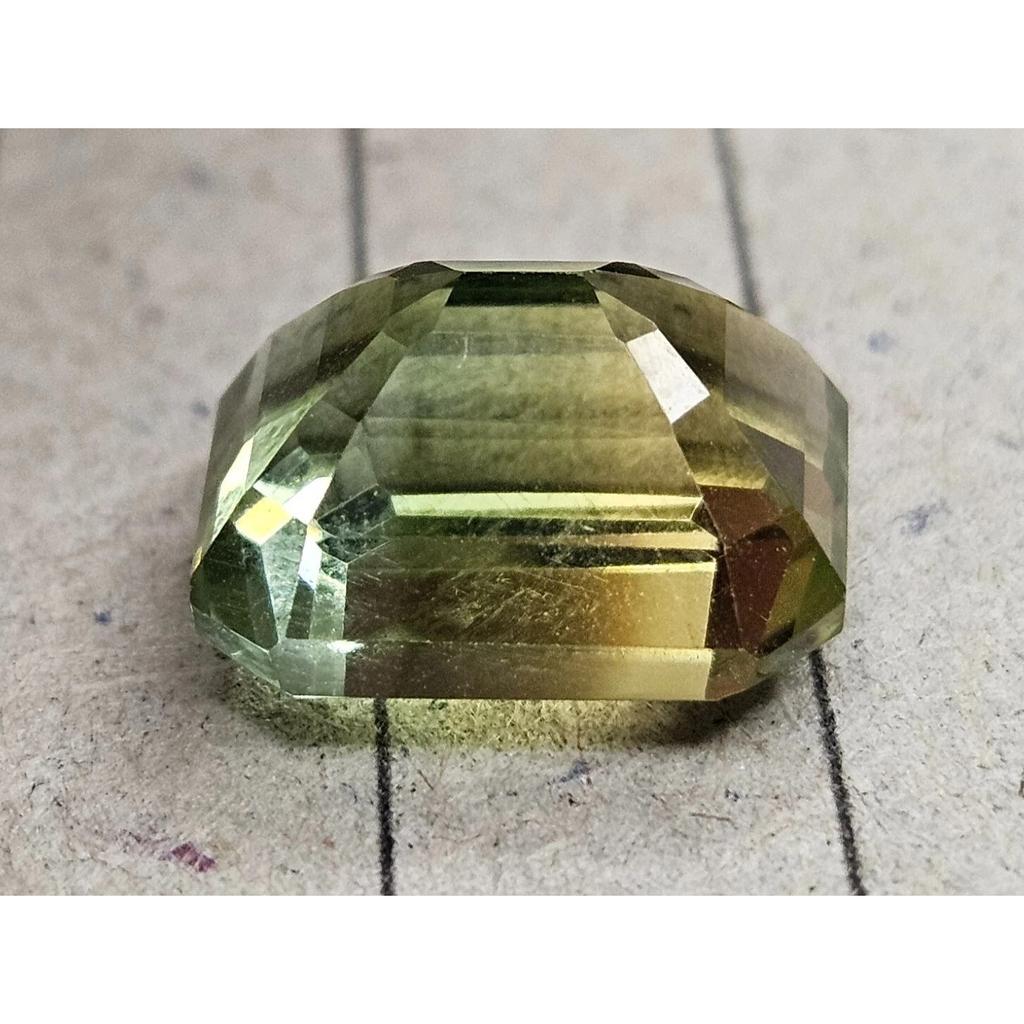 Emerald Cut Natural Bi-Color Tourmaline 6-7 Ct Fabulous Certified Gemstone