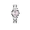 Eco-Drive Series 30 Meters Waterproof Solar Quartz Steel Strap 29.6mm Women's Watch Pink Dial FE124171Z