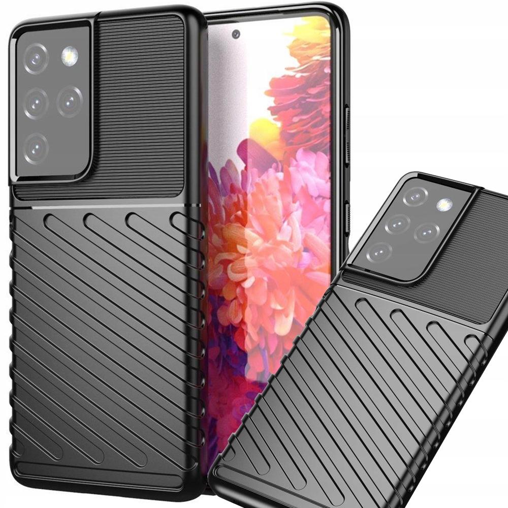 Thunder Case Elastyczne Pancerne Etui Pokrowiec Samsung Galaxy S22 Ultra Czarny