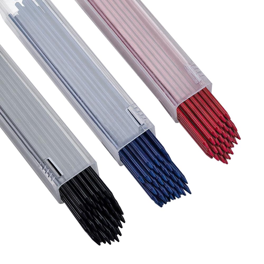 36 Stück/Karton Mechanischer Bleistift 2,0 mm Schwarz/Rot/Farben Minen Nachfüllung Zum Schreiben Skizzieren Kunst Zeichnen Malen Schreibwaren