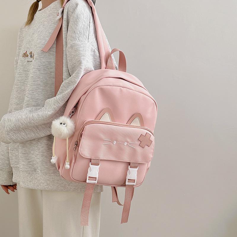 

Children s backpack female cute cartoon backpack junior high school student high school student backpack cute toddler backpack рожевий