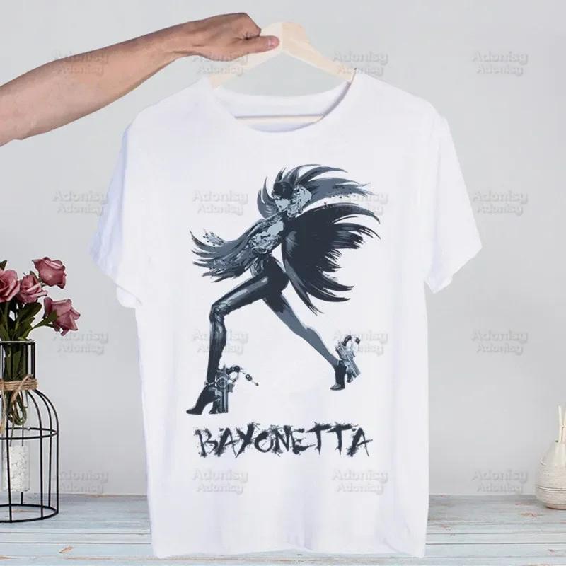 Game Bayonetta Harajuku T-shirts Summer Men/Women Hip Hop Funny Print Tshirt Streetwear T Shirt Short Sleeve Tee Top