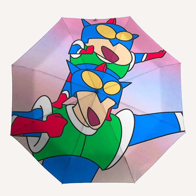 

1PC Crayon Shin chan Superheroes Automatic Open/Close Folding Umbrella, Windproof 8 Rib Construction, Lightweight Travel Umbrella 0903201
