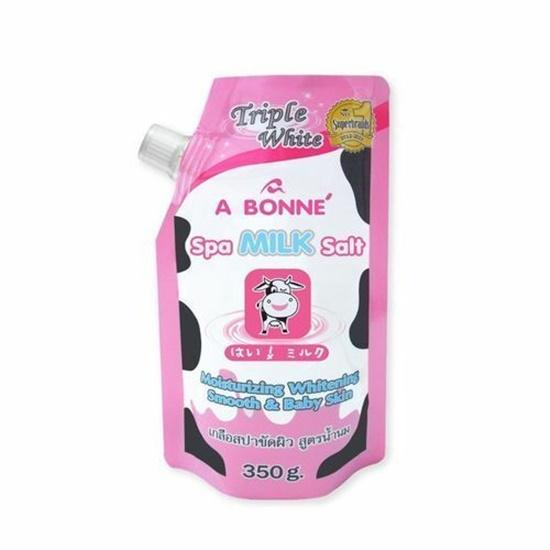 

A Bonne Tri SPA MILK Відлущувальний сольовий відбілюючий засіб для шкіри 350 г, велика упаковка 350g рожевий
