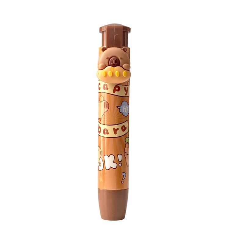 Capybara Cartoon Push-Pull Eraser Refill Pack
