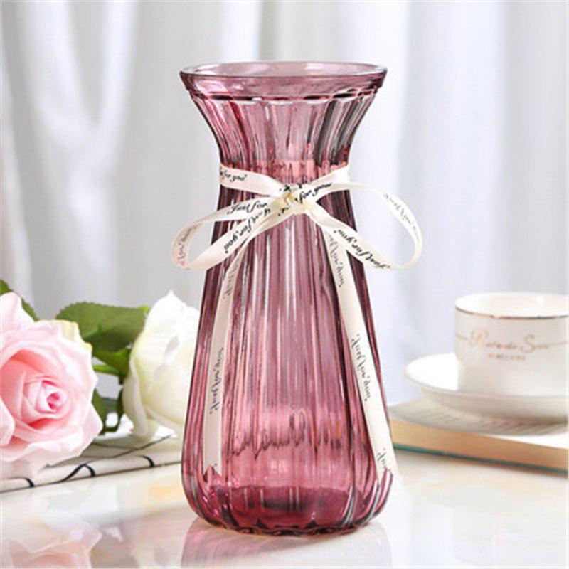 Colored Glass Vase with Free Shipping - Hydroponic, Transparent, Cinched Waist Design for Fresh or Dry Flowers