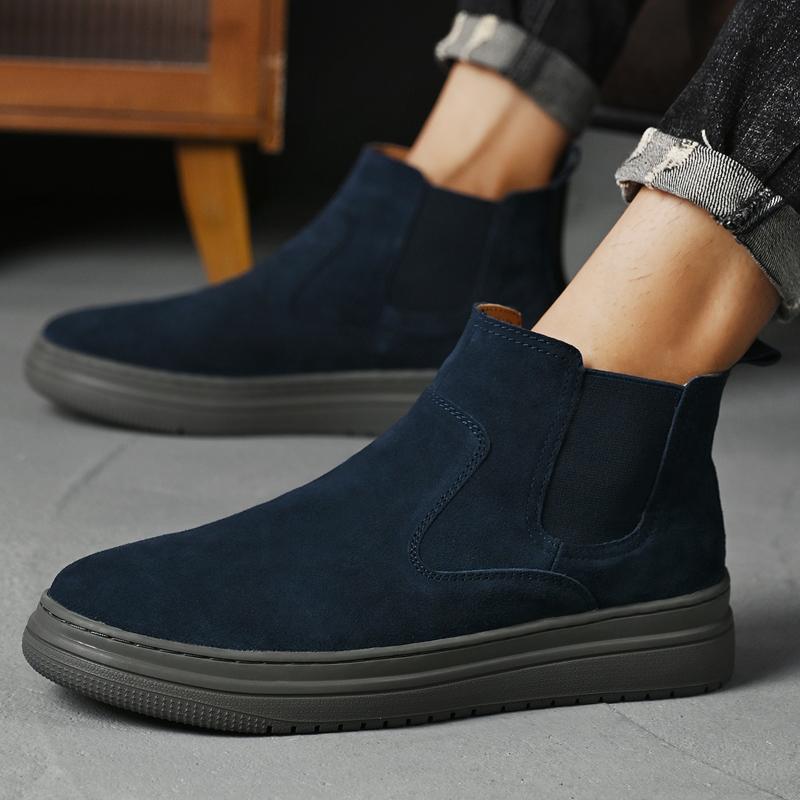 Módní pánské boty z pravé kůže Minimalistické a trendy designové styly Denní kancelářská venkovní volnočasová chůze Klasické Retro pánské boty