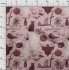 oneOone Cotton Flex Dark Rose Brown Fabric Halloween Fabric For Sewing Printed Craft Fabric By The Yard 40 Inch