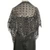 sequined fringed triangle scarf, bride and bridesmaid sequined shawl, dinner cheongsam party shawl