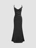 Elegantes Satin-Rüschen-Slipkleid - Rückenfreies Sommer-Abendkleid 2025