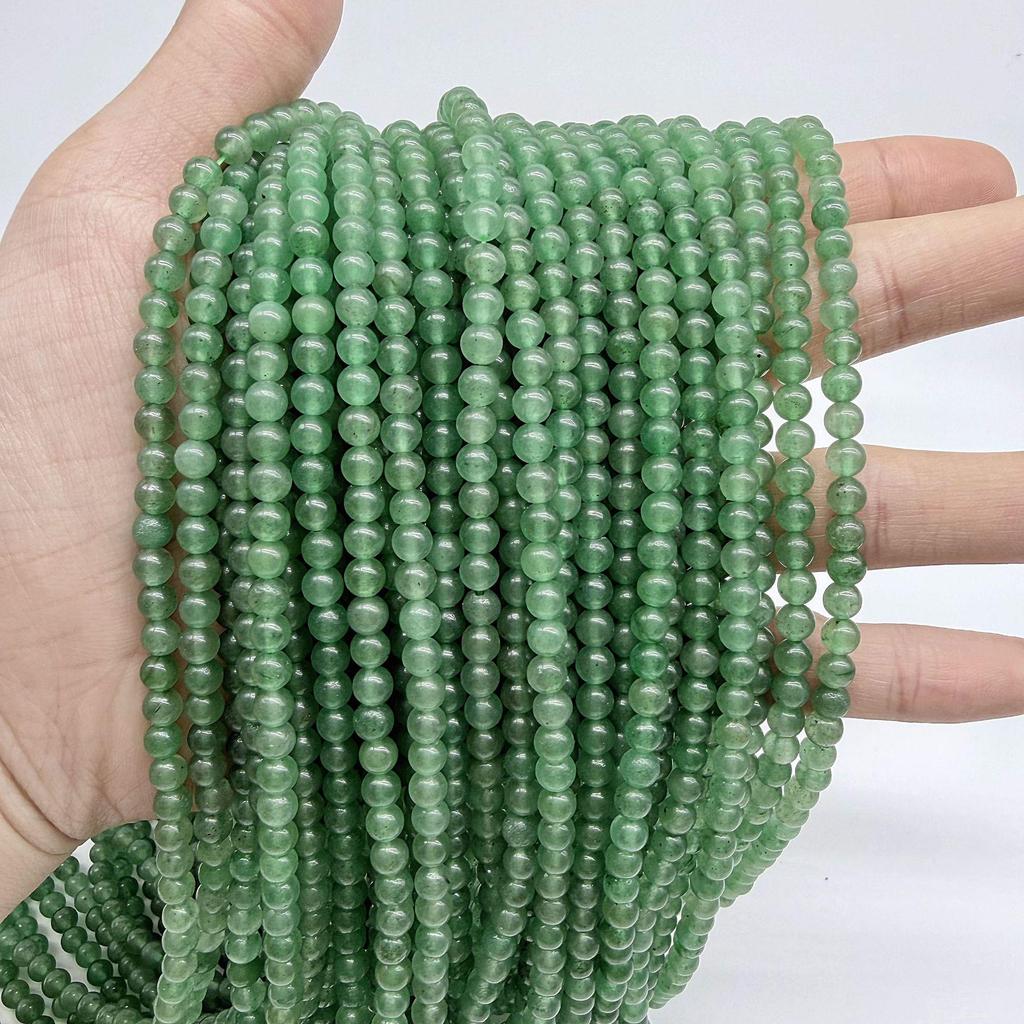 Natural Green Aventurine Round Beads for DIY Jewelry - Bracelet & Necklace Making